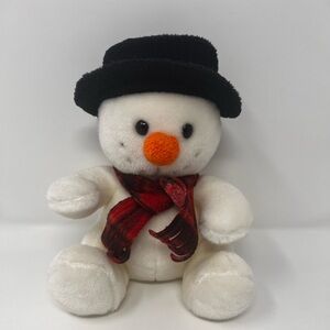 Build A Bear Holiday Pals Snowman Plush 9" Stuffed Animal Christmas Holiday Vtg